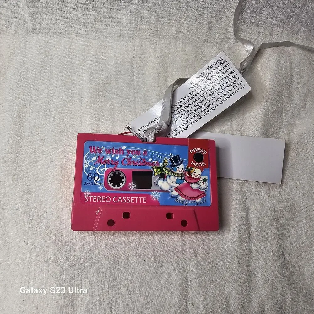 BRAND NEW Mr. Christmas Retro Musical Cassette Tape Ornament